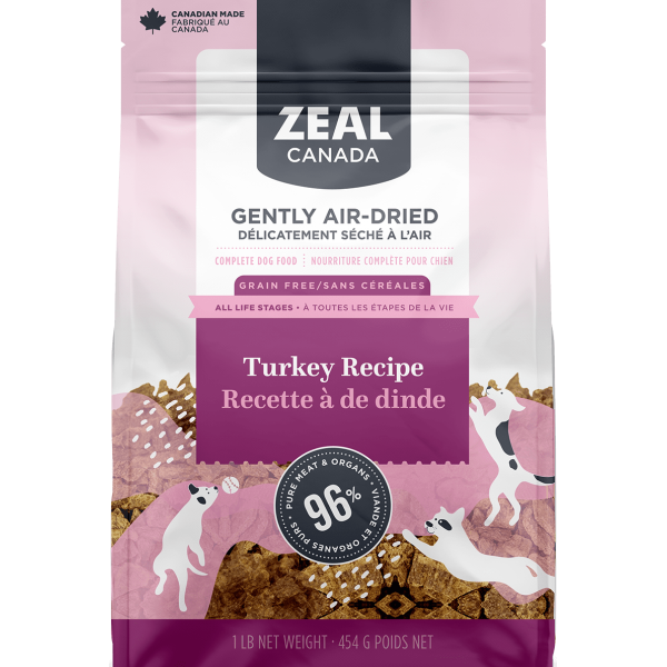 Zeal Gently Air-Dried Turkey for Dogs 火雞配方風乾+冷凍脫水 2.2lb X4