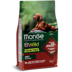 Monge BWild Grain Free – Lamb with Potatoes and Peas – All Breeds Adult 無穀物羊肉薯仔碗豆成犬配方 2.5kg