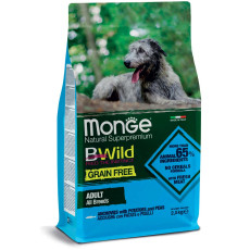 Monge BWild Grain Free – Anchovies with Potatoes and Peas – All Breeds Adult 無穀物鯷魚薯仔豌豆成犬配方 2.5kg
