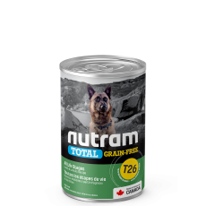 Nutram T26 Total Grain-Free  Lamb & Lentils Recipe For Dogs 無薯無穀罐頭 - 羊肉及豆莢狗罐頭 369g(13.02oz) 