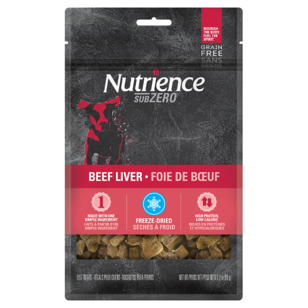 Nutrience Subzero Freeze-Dried Beef Liver Treats 凍乾脫水鮮牛肝小食  90g X4