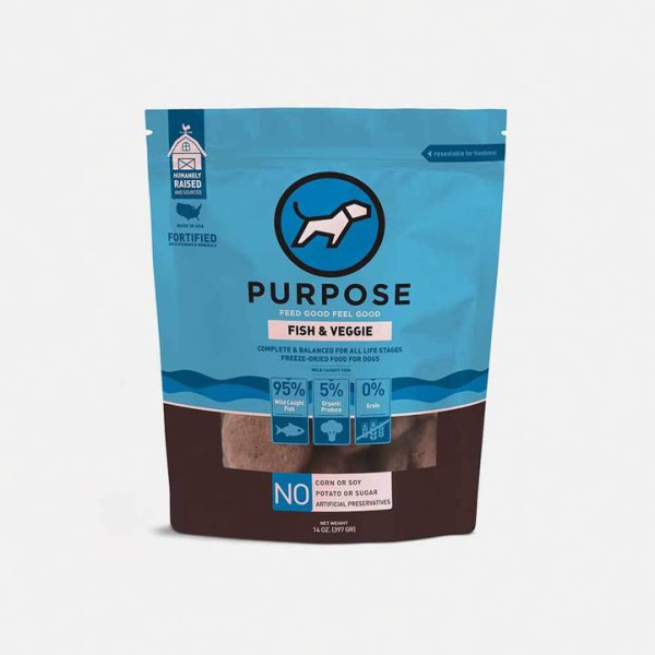 Purpose Fish & Veggie Freeze-Dried Raw Dog Food 凍乾生三文魚肉主糧全犬 14oz