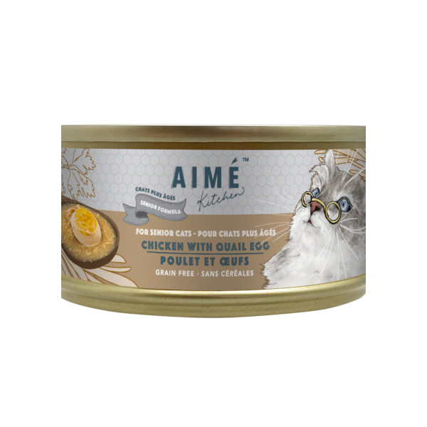 Aime Kitchen Chicken with Quail egg For Senior Cats 雞肉煮鵪鶉蛋老貓專用配方 75g