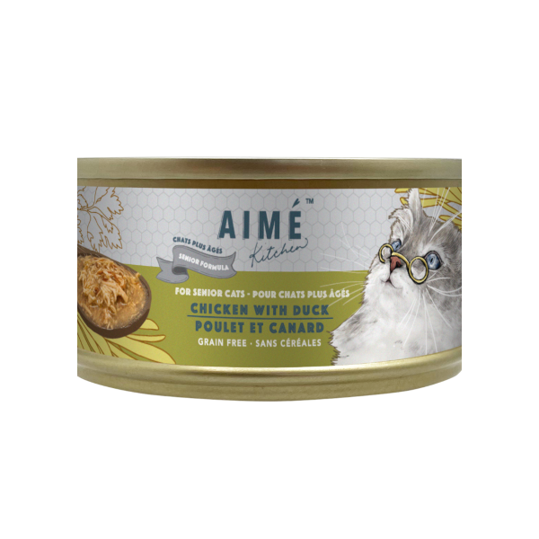 Aime Kitchen Chicken with Duck For Senior Cats 雞肉煮鴨老貓專用配方 75g X24