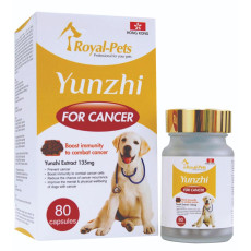 Royal-Pets Yunzhi Extract 135mg  For Dogs 純正雲芝 80粒膠囊