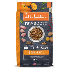 Instinct Raw Boost Grain-Free Real Chicken Recipe Gut  Health For Dogs本能無穀物 + 凍乾生肉粒腸道雞肉健康狗糧 4lbs