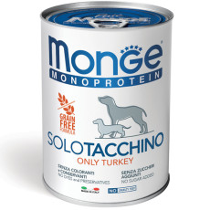 Monge Grain Free Only Turkey Dog Can Food 無穀物100% 單一蛋白火雞肉狗罐頭 400g