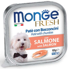 Monge Paté and Chunkies with Salmon Dog Wet Food 三文魚狗濕糧餐盒 100g