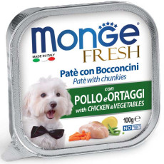 Monge Paté and Chunkies Chicken and Vegetables Dog Wet Food 雞肉蔬菜狗濕糧餐盒 100g