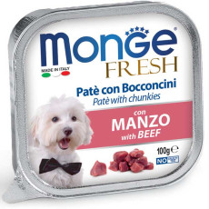 Monge Paté and Chunkies Manzo with Beef Dog Wet Food 牛肉狗濕糧餐盒 100g X32