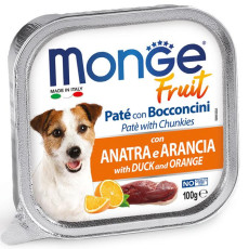 Monge Paté and Chunkies Duck and Orange Dog Wet Food 鴨肉香橙狗濕糧餐盒 100g X32