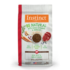 Instinct Be Natural Real Beef & Barley Recipe For Dogs 本能低穀物牛肉大麥全犬糧 4.5lbs