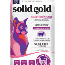 Solid Gold NutrientBoost Katz-N-Flocken Lamb, Brown Rice & Pearled Barley Recipe Dry Cat Food For Cats 素力高(NB)優質乾貓糧 4lbs