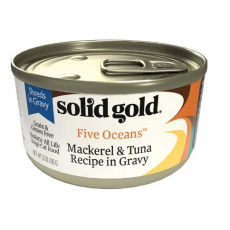Solid Gold Five Oceans With Mackerel & Tuna in Gravy Cat Wet Food 無穀物鯖魚吞拿魚貓罐頭 3oz