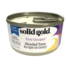 Solid Gold Five With Blended Tuna in Gravy Cat Wet Food 無穀物吞拿魚貓罐頭 3oz