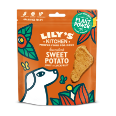 LILY'S KITCHEN Sweet Potato Jerky with Jackfruit For Dogs Treats 大樹菠蘿甜薯塊 狗小食 70g X4