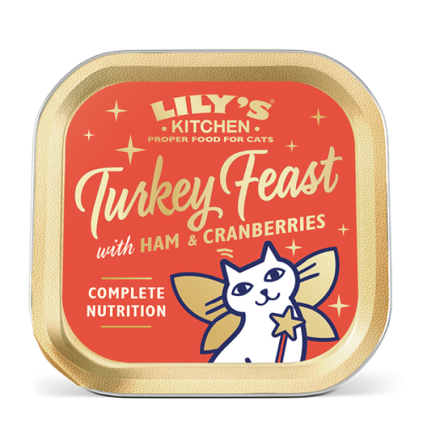 LILY'S KITCHEN Christmas Turkey & Ham Feast Cat Wet Food 火雞盛宴貓用餐盒(聖誕限量發售) 85g 