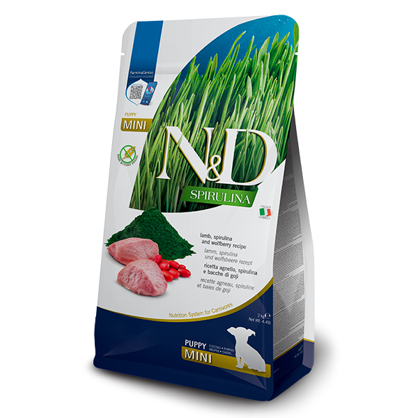 Farmina Natural & Delicious Grain Free Spirurina Lamb For Puppies 天然螺旋藻無穀系列幼犬羊肉小顆粒 2kg