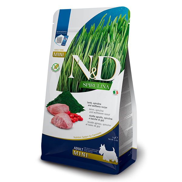 Farmina Natural & Delicious Grain Free Spirurina Lamb For Adult Dog  天然螺旋藻無穀系列成犬羊肉小顆粒 2kg