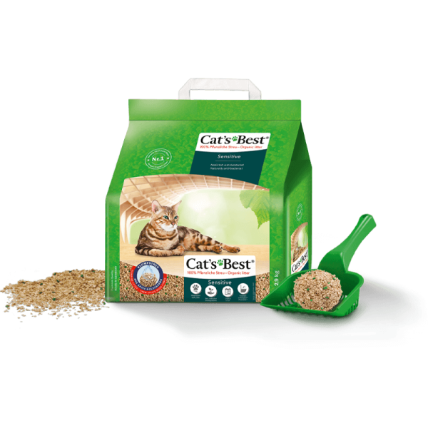  Cat’s Best Sensitive Firm clumping & antibacterial Wooden Litter 有機吸臭抗菌木貓砂 8L