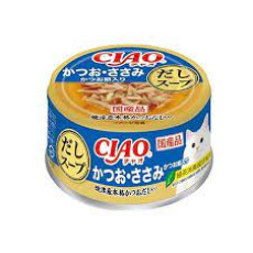 CIAO Soft Sliced chicken and Bonito Wet Cat Food for Cats 鰹魚&雞肉 木魚入燒津鰹魚湯貓罐 75g X24 