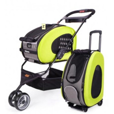 IBIYAYA 5-in-1 Combo EVA Green Pet Carrier/Stroller (Luxury package)五彩繽紛寵物推車提包組-綠