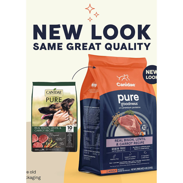 Canidae Grain Free Pure Real Bison, Limited Ingredient REAL Bison (Pure Land ) For Dogs 無穀物草原配方狗糧 4 lbs