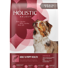 Holistic Select Grain Free Adult & Puppy Health Salmon Anchovy & Sardine Meal Recipe  無穀物四種魚全犬配方 4lbs