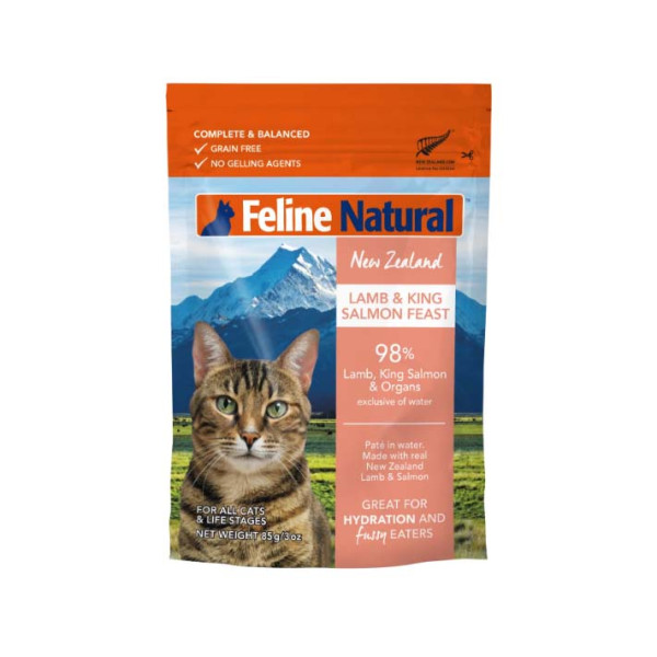 F9 Natural Lamb and King Salmon Pouch For Cat 羊肉及三文魚軟包貓糧 85gX12