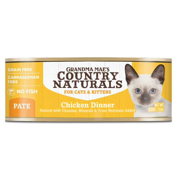 Grandma Mae's Country Naturals Grain Free Chicken Dinner for Cats & Kittens(pate) 無添卡無穀物雞肉醬煮配方 5.5oz