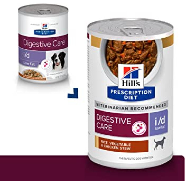 Hill's Prescription Diet i/d Low Fat Canine Rice, Vegetable & Chicken Stew 犬用低脂腸胃配方(雞加菜) 罐頭 13oz X12