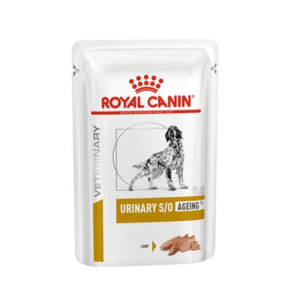 Royal Canin Veterinary Diet Canine Urinary S/O Ageing 7+ Loaf Pouch 泌尿道 (7歲以上成犬適用) 85g x 12
