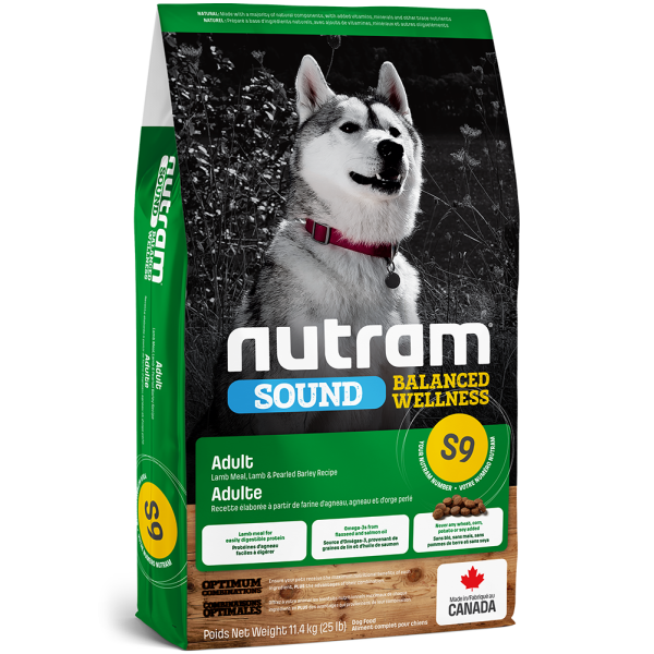 Nutram S9 Sound Balanced Wellness® Adult Lamb Natural Dog Food 成犬(羊肉南瓜) 11.4kg 