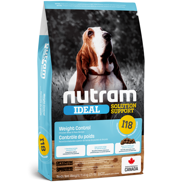 Nutram I18 Ideal Solution Support® Weight Control Natural Dog Food  控制體重犬糧 (雞肉、洋薏米及碗豆配方) 2kg