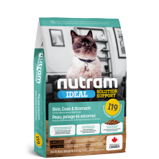 Nutram I19 Ideal Solution Support® Skin, Coat and Stomach Cat Food敏感腸胃、皮膚貓糧 1.13kg