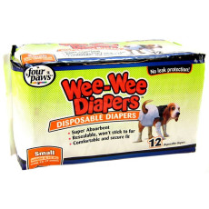 Four Paws Wee-Wee Diapers Small (8-15 lbs) 犬用即棄尿片(細碼) (12 Pads) 