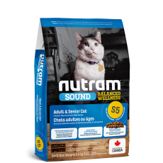 Nutram S5 Nutram Sound Balanced Wellness® Adult and Senior Natural Cat Food  成貓及老貓糧 5.4 kg