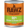 Rawz 96% Chicken & Chicken Liver Pate Dog Can Food 雞肉、雞肝全犬罐頭 354g X 12