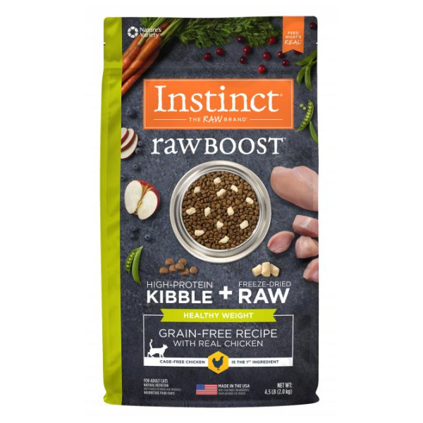 Instinct Raw Boost Grain-Free Recipe with Real Chicken for Healthy Weight 生肉無穀物雞肉體重控制貓用糧 10lbs
